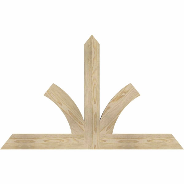 Ekena Millwork Richland Rough Sawn Timber Gable Bracket, Douglas Fir, 48"W x 30"H x 2"D x 4"F, 15/12 Pitch GBW048X30X0204RIC00RDF - main